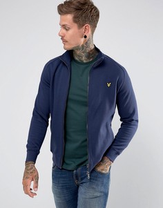 Темно-синий джемпер на молнии с воротником-стойкой Lyle &amp; Scott - Темно-синий