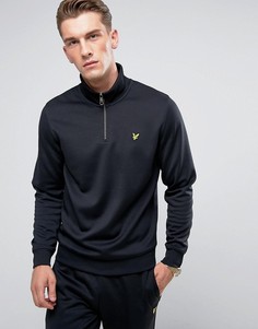 Черный трикотажный спортивный топ с молнией Lyle &amp; Scott - Черный