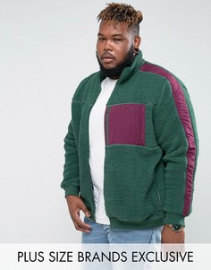 Зеленая куртка из искусственной цигейки Puma PLUS эксклюзивно для ASOS - Зеленый