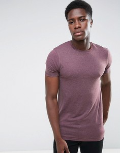 Удлиненная облегающая красная футболка ASOS - Красный