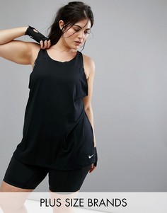 Черная свободная майка Nike Plus - Черный