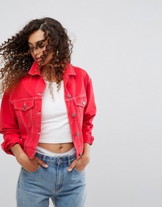 Красная джинсовая куртка ASOS - Красный