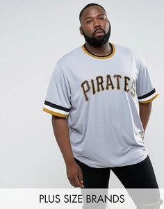 Серая бейсбольная футболка Majestic PLUS MLB Pittsburgh Pirates - Серый