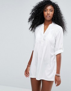 Классическое белое пляжное платье-рубашка Anmol - Белый