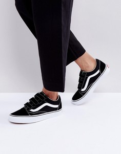 Черно-белые кеды на липучке Vans Old Skool - Мульти