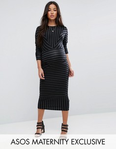 Платье в шевронную полоску ASOS Maternity - Мульти
