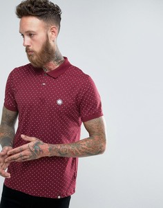 Бордовая рубашка узкого кроя в горошек Pretty Green - Красный