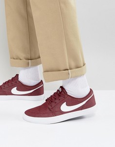 Бордовые кроссовки Nike SB Portmore II 880269-610 - Серый