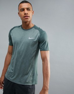 Зеленая футболка Nike Running Breathe Miler 833591-372 - Зеленый