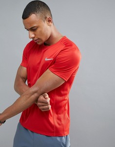 Красная футболка из быстросохнущей ткани Dri-FIT Nike Running Miler 833591-657 - Красный