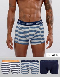 Набор из 3-х боксеров-брифов в полоску Jack &amp; Jones - Мульти