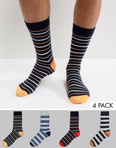 4 пары носков с полосками Jack & Jones - Мульти