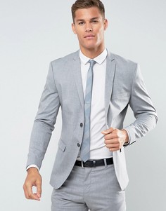 Облегающий эластичный пиджак Selected Homme - Серый