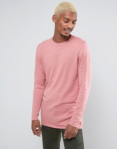 Розовый хлопковый джемпер удлиненного кроя ASOS - Розовый