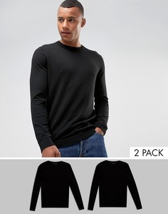2 хлопковых джемпера ASOS - СКИДКА - Черный