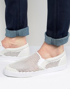 Белые кеды-слипоны с перфорацией ASOS - Белый