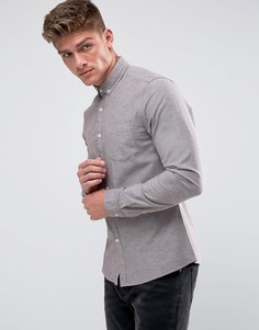 Бордовая оксфордская эластичная рубашка ASOS - Красный