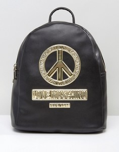 Рюкзак с символом мира Love Moschino - Черный