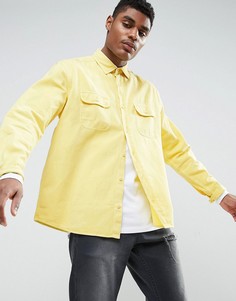 Выбеленная желтая свободная рубашка в винтажном стиле ASOS - Желтый