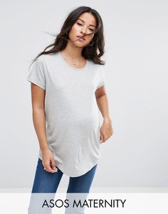 Топ с круглым вырезом ASOS Maternity - Серый