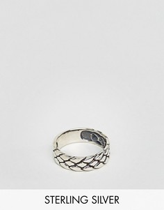 Серебряное кольцо с тиснением ASOS - Серебряный
