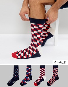 Подарочный набор из 4 пар носков Happy Socks - Мульти