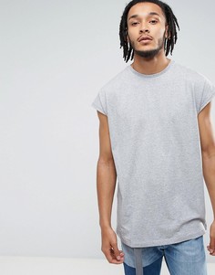 Серая майка в стиле oversize без рукавов ASOS - Серый
