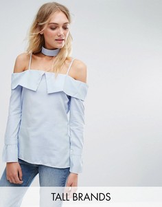 Топ с открытыми плечами Parisian Tall - Синий