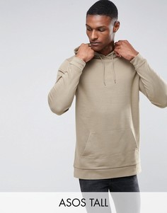 Длинный худи бежевого цвета ASOS TALL - Бежевый