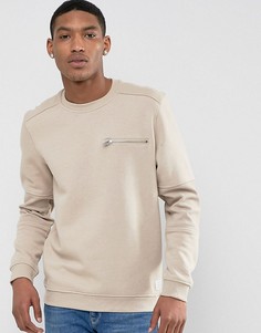 Свитшот с круглым вырезом Jack &amp; Jones - Бежевый