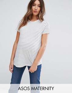 Футболка в полоску с круглым вырезом ASOS Maternity Ultimate - Мульти