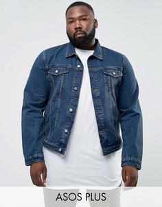 Синяя джинсовая куртка ASOS PLUS - Синий