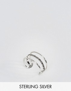 Серебряное кольцо на большой палец с тремя планками Kingsley Ryan - Серебряный