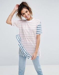 Футболка в полоску колор блок ASOS - Мульти