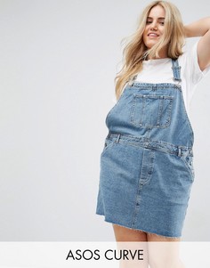 Синий джинсовый сарафан ASOS CURVE - Синий