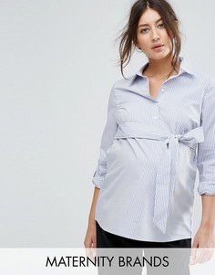 Рубашка с поясом Mamalicious - Белый Mama.Licious