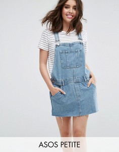 Синий джинсовый сарафан ASOS PETITE - Синий