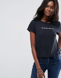 Футболка бойфренда Abercrombie &amp; Fitch - Темно-синий