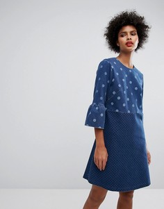 Джинсовое платье в горошек PS By Paul Smith - Синий