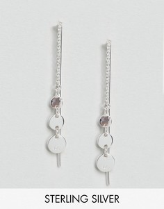 Серебряные серьги с тремя дисками ASOS - Серебряный