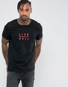 Футболка с принтом ASOS - Черный