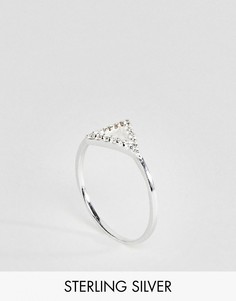 Серебряное треугольное кольцо ASOS - Серебряный