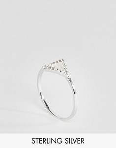Серебряное треугольное кольцо ASOS - Серебряный