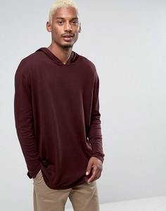 Бордовый хлопковый худи ASOS - Фиолетовый