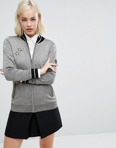 Куртка с вышивкой Fred Perry - Черный