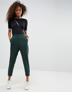 Укороченные брюки ASOS Tailored - Зеленый