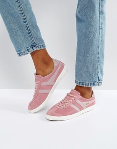 Розовые кожаные кроссовки с потрескавшимся эффектом Gola Specialist - Розовый