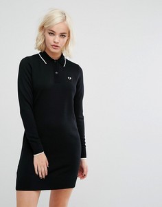 Трикотажное платье-поло Fred Perry - Черный