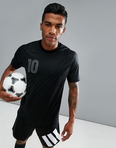Черная футболка adidas Football 10 BQ6882 - Черный