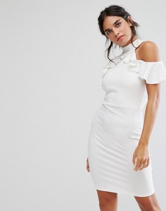 Платье-футляр с оборками City Goddess - Белый